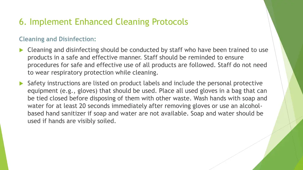 6 implement enhanced cleaning protocols 3