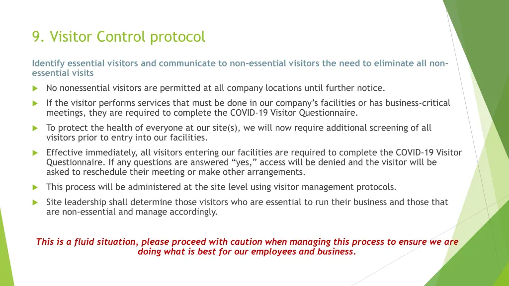 9 visitor control protocol