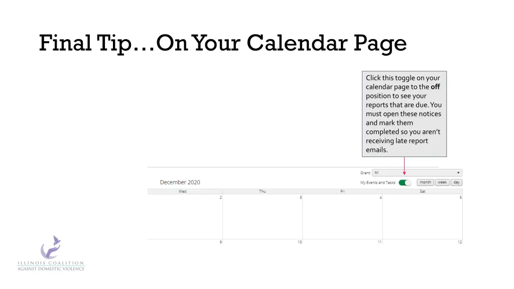 final tip on your calendar page