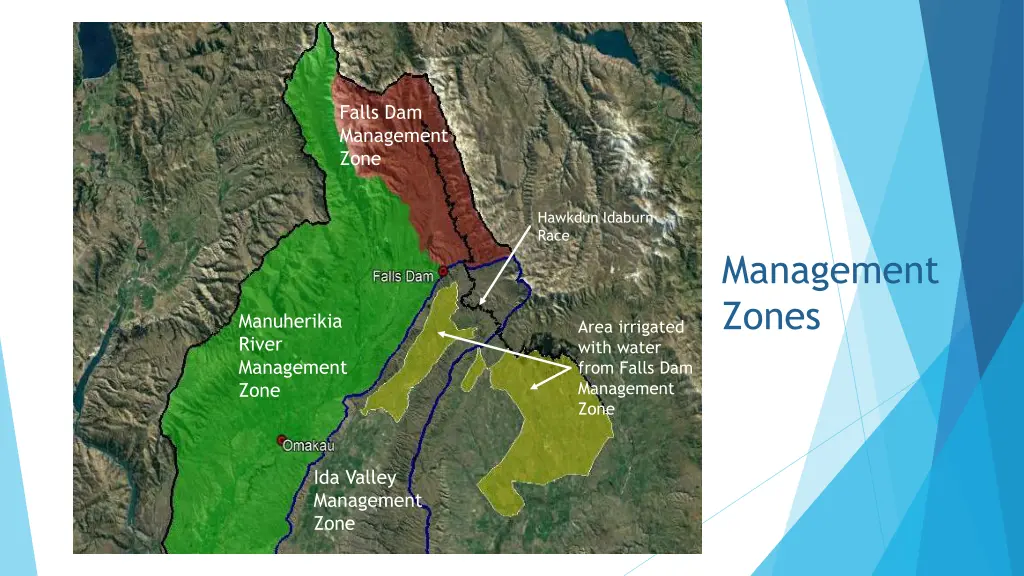 falls dam management zone