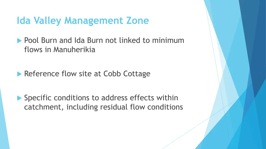 ida valley management zone