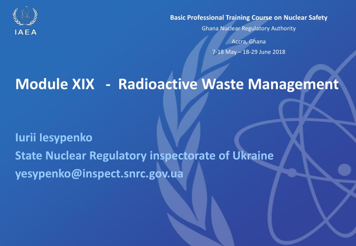 basic professional training course on nuclear