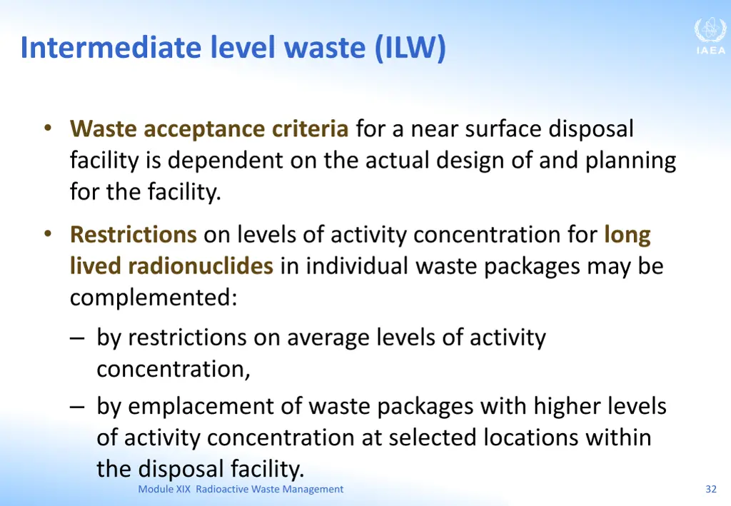 intermediate level waste ilw 2