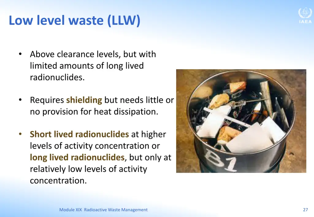 low level waste llw