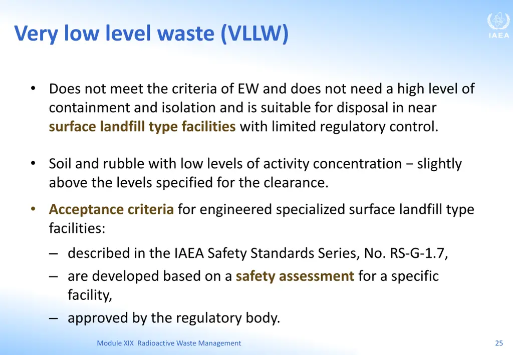 very low level waste vllw