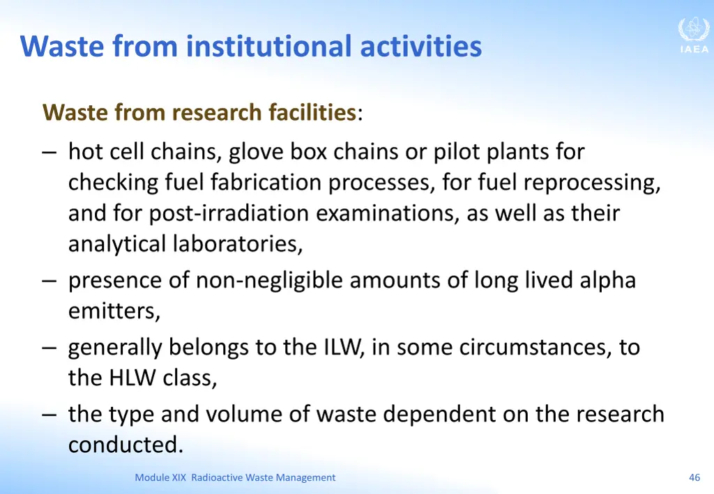 waste from institutional activities 1