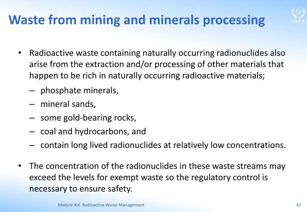 waste from mining and minerals processing 1