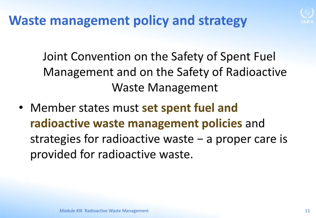 waste management policy and strategy