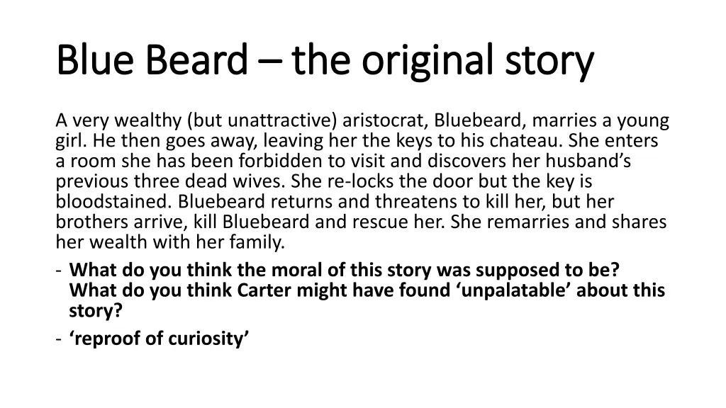 blue beard blue beard the original story