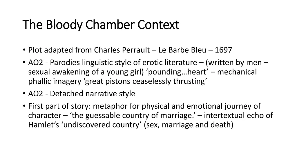 the bloody chamber context the bloody chamber