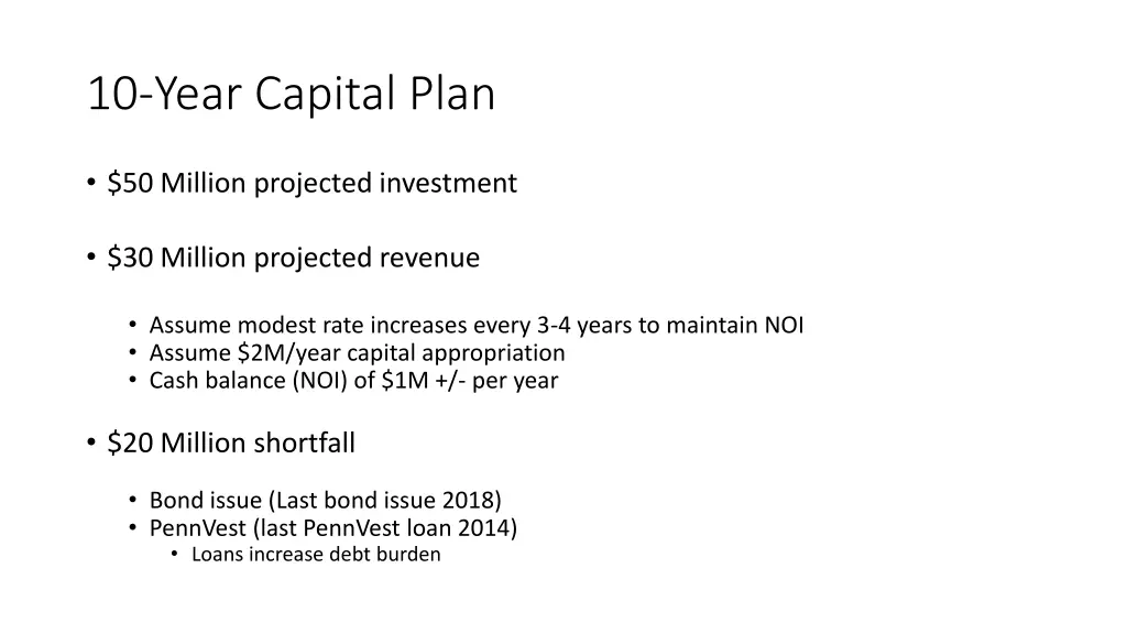 10 year capital plan 1