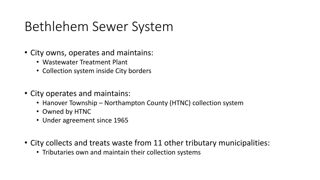 bethlehem sewer system