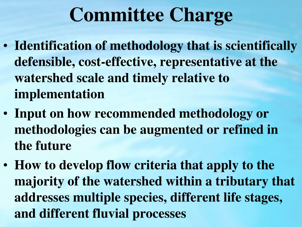 committee charge