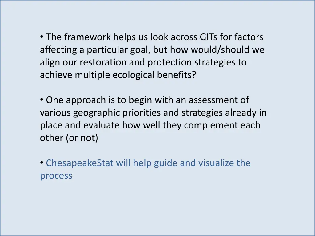 the framework helps us look across gits