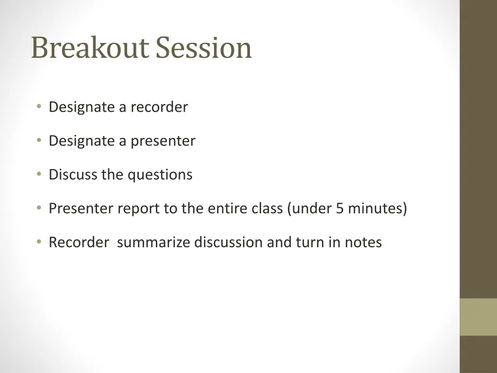 breakout session