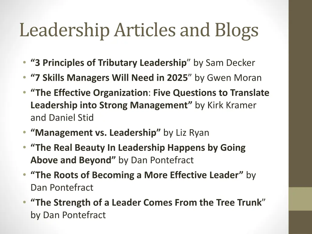 leadership articles and blogs