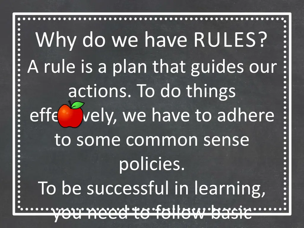 why do we have rules a rule is a plan that guides