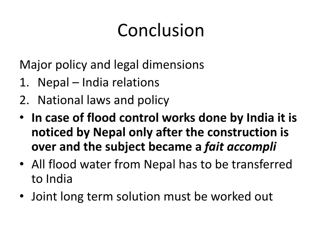 conclusion