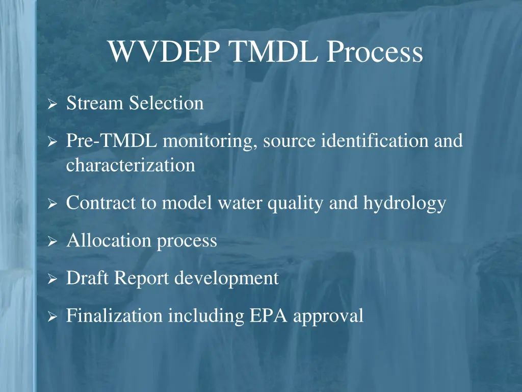 wvdep tmdl process