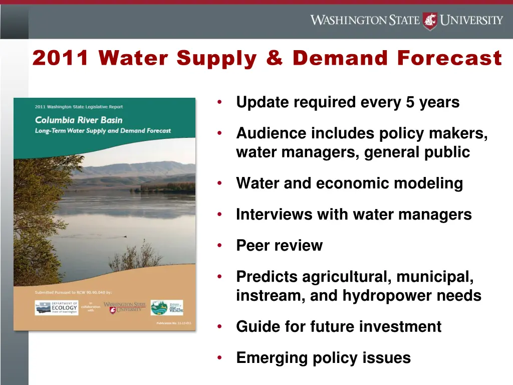 2011 water supply demand forecast