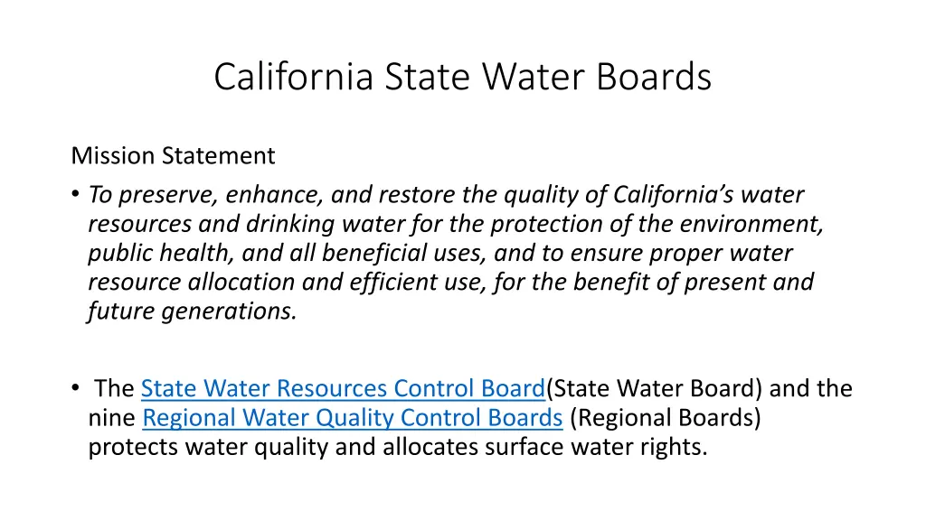 california state water boards