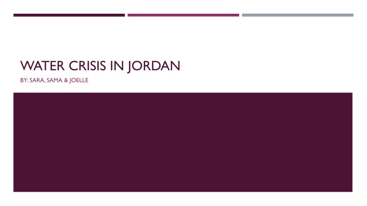 water crisis in jordan