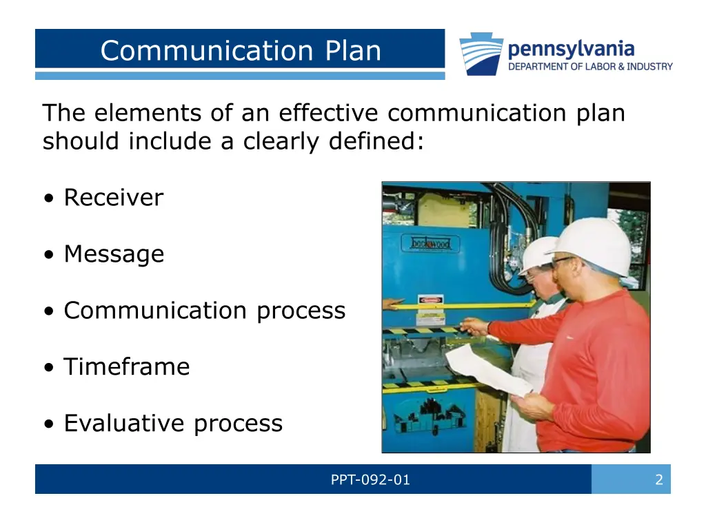 communication plan