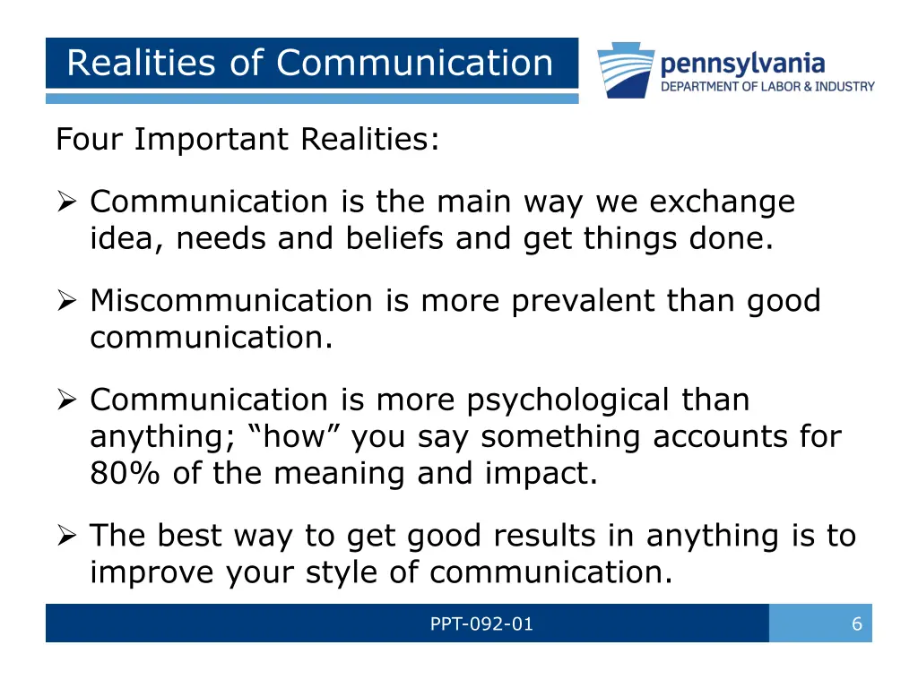 realities of communication