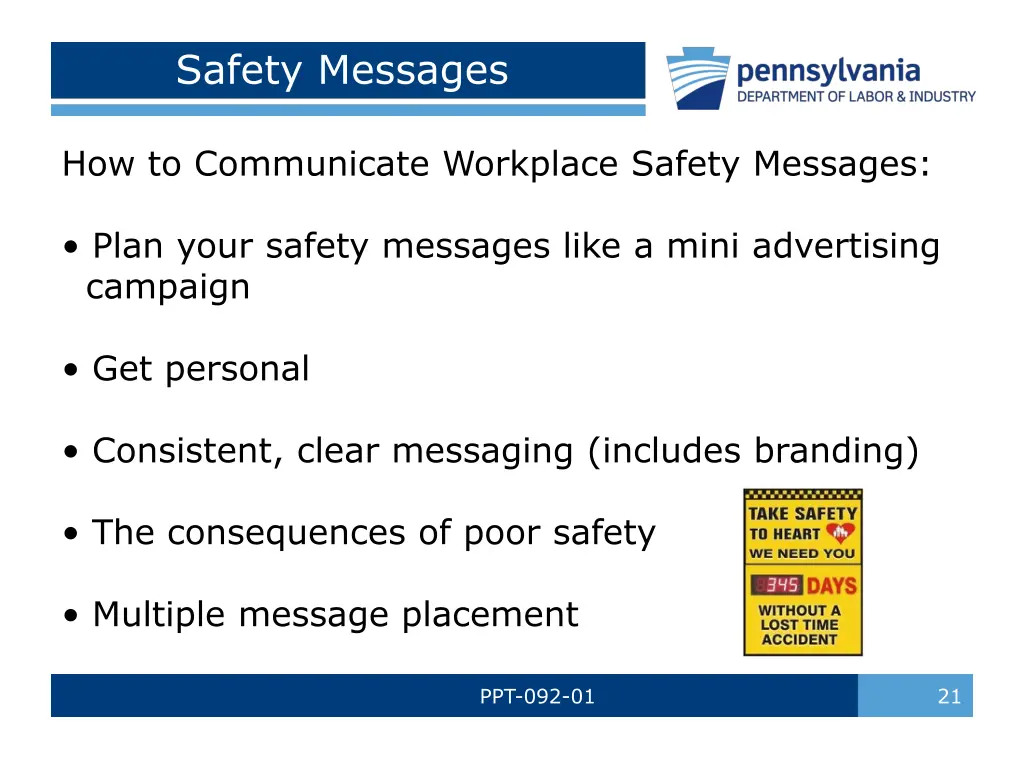 safety messages