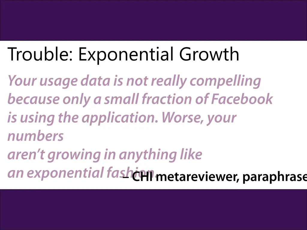 trouble exponential growth