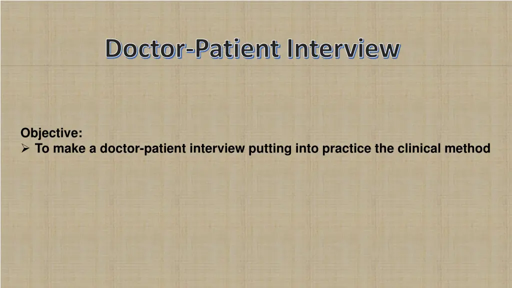 doctor patient interview