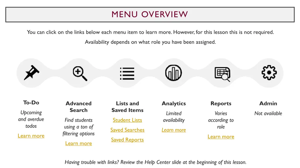 menu overview 2