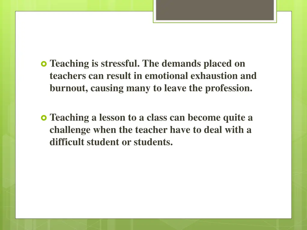 teaching is stressful the demands placed