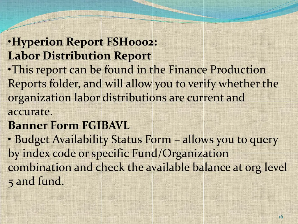 hyperion report fsh0002 labor distribution report