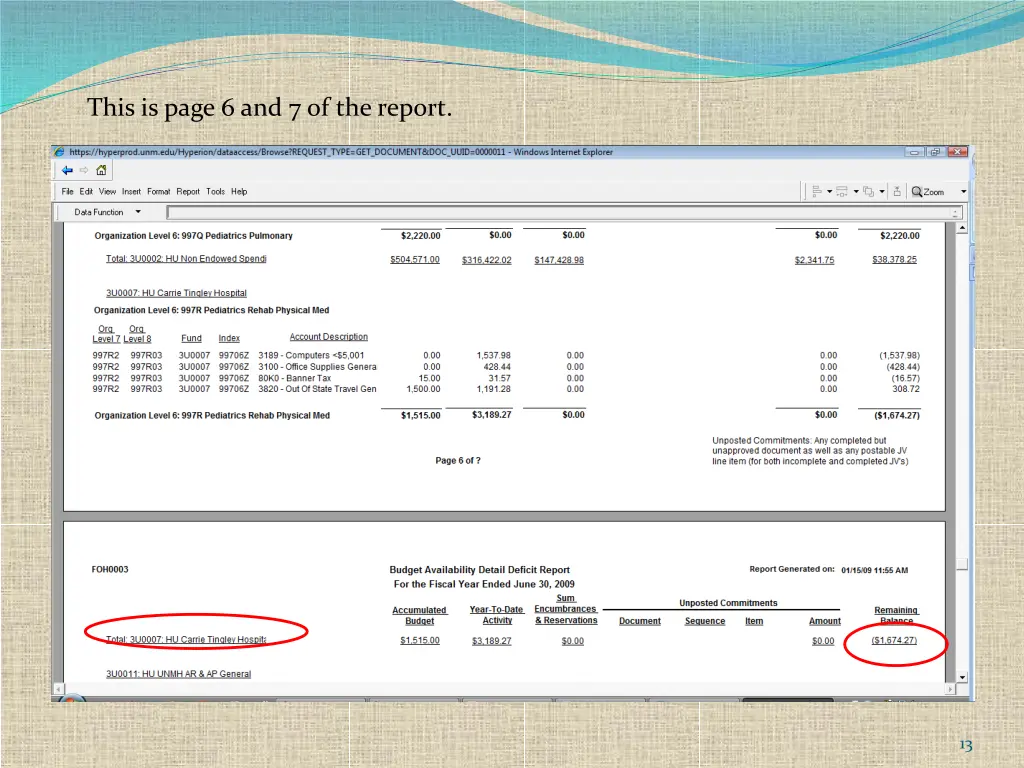 this is page 6 and 7 of the report