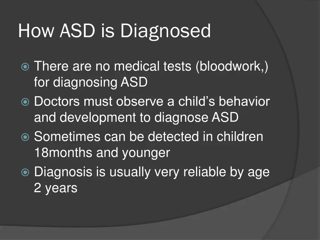 how asd is diagnosed