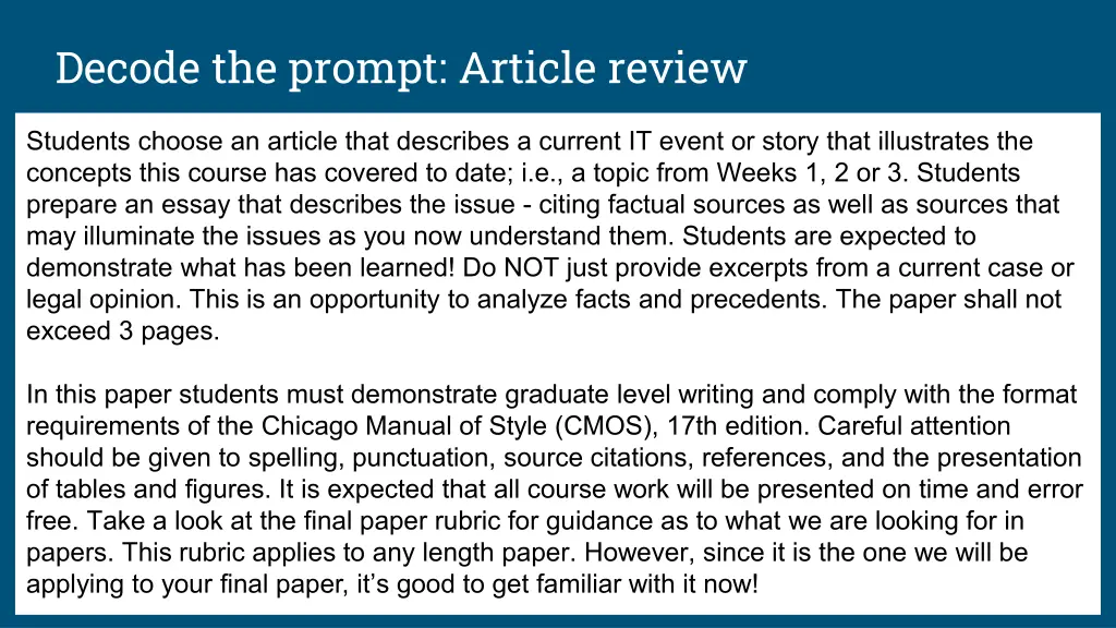 decode the prompt article review