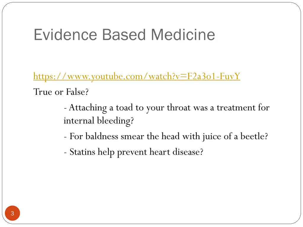 evidence based medicine