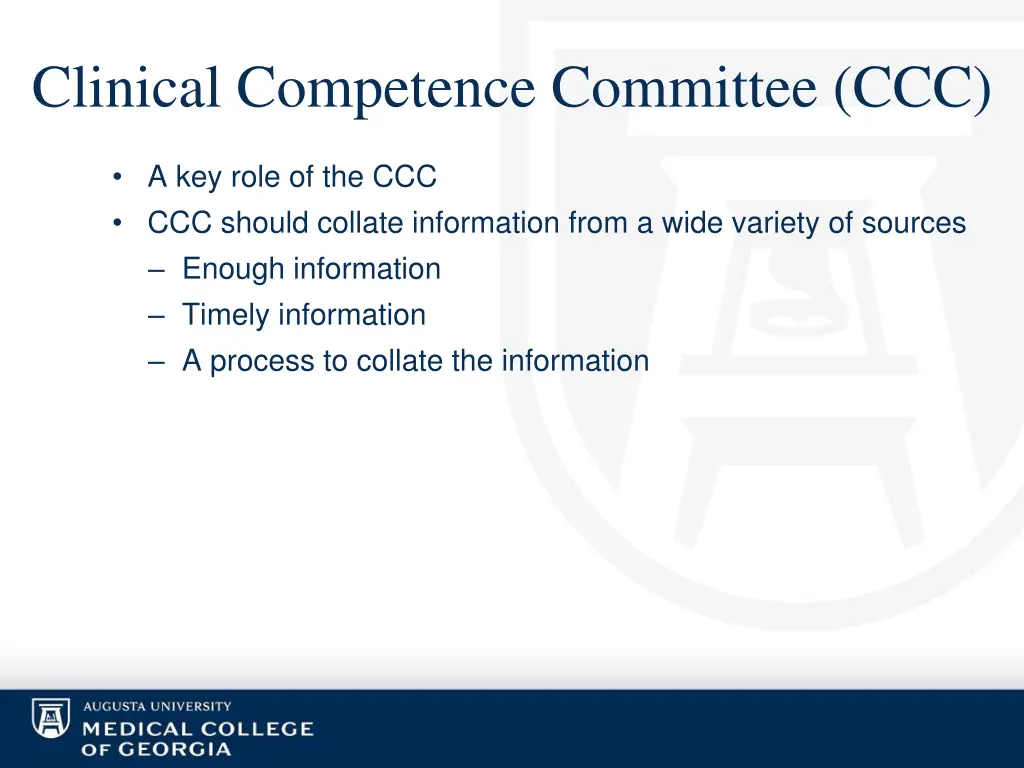 clinical competence committee ccc