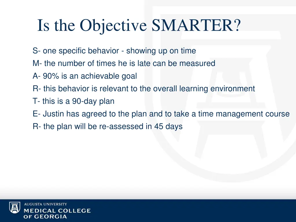 is the objective smarter