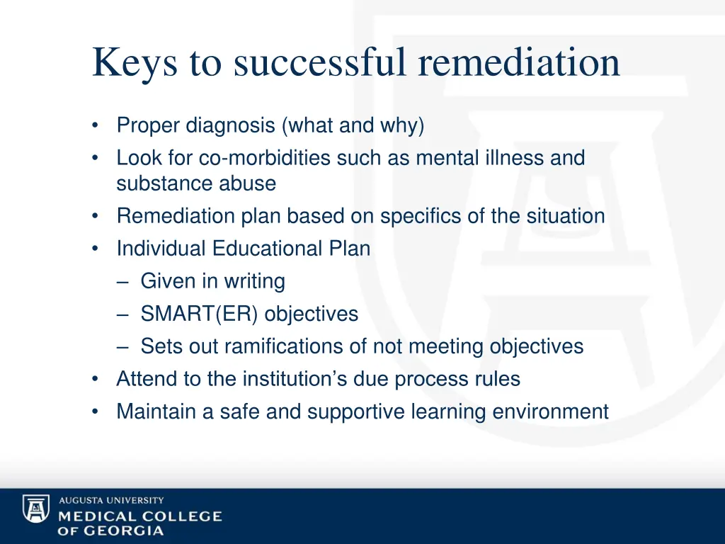 keys to successful remediation