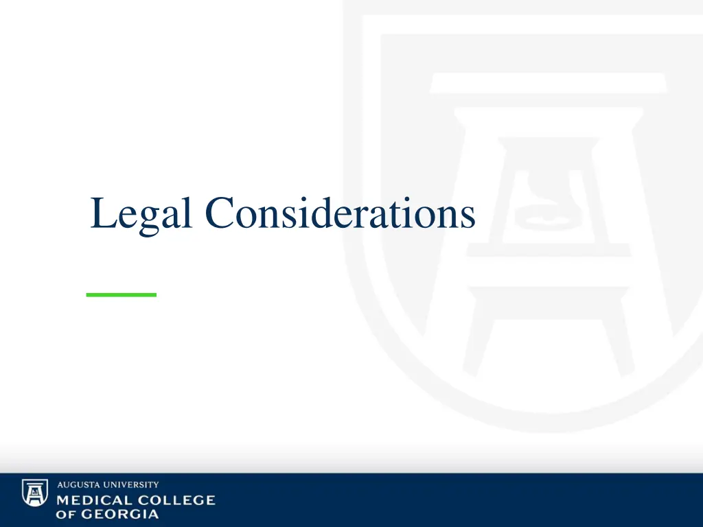 legal considerations