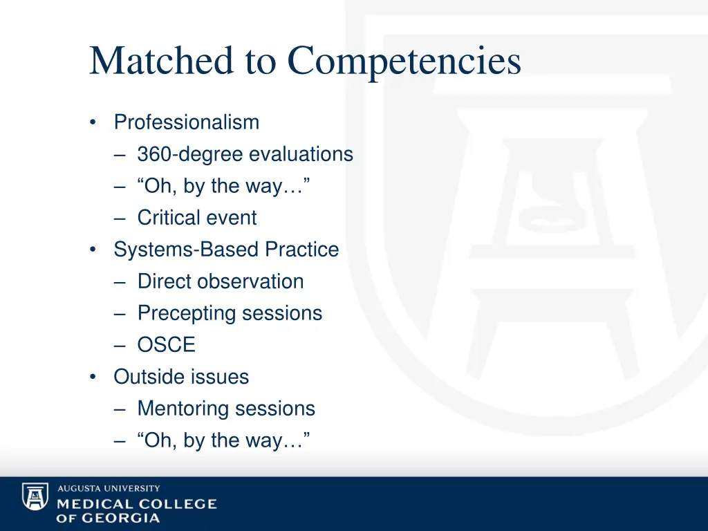 matched to competencies 2