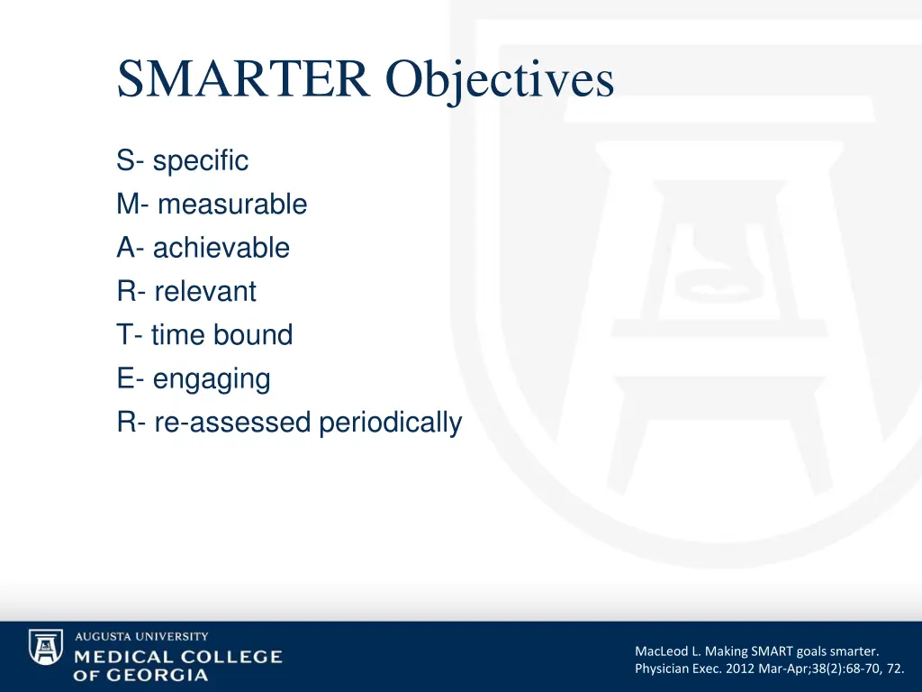 smarter objectives