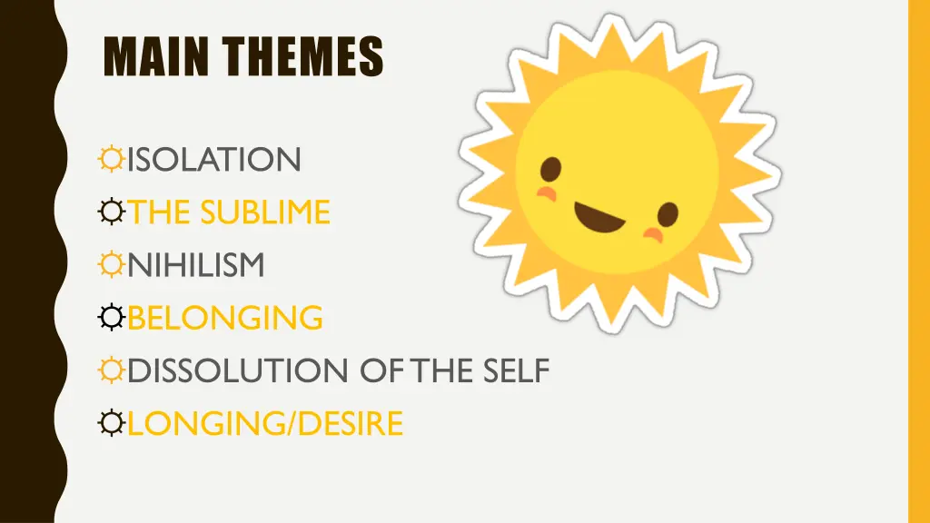 main themes