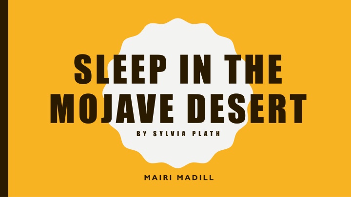 sleep in the mojave desert