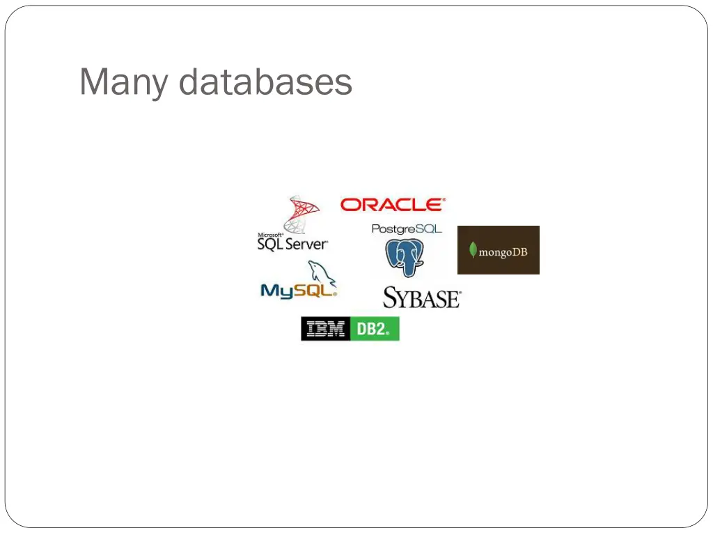 many databases