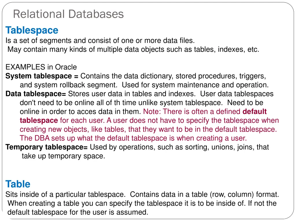 relational databases 1