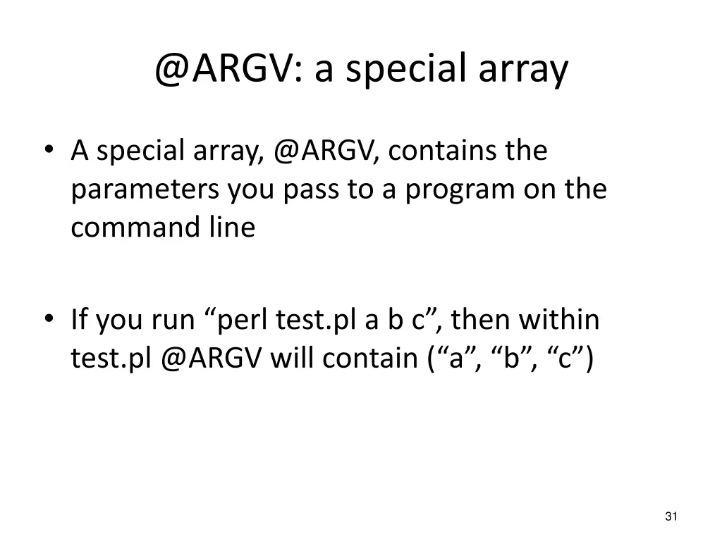 @argv a special array