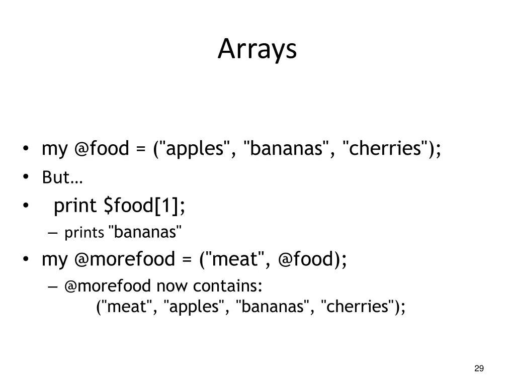 arrays